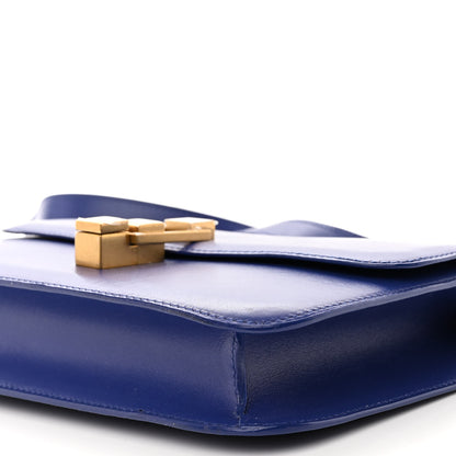 Saint Laurent Box Calfskin Le Carre Satchel Blue 9 of 9