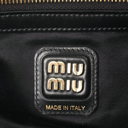 Miu Miu Soft Calf Large Softy Beau Top Handle Bag Black 5 of 8