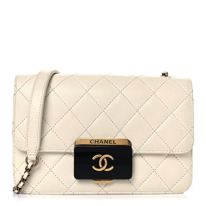Chanel Sheepskin Quilted Mini Beauty Lock Flap White 1 of 23