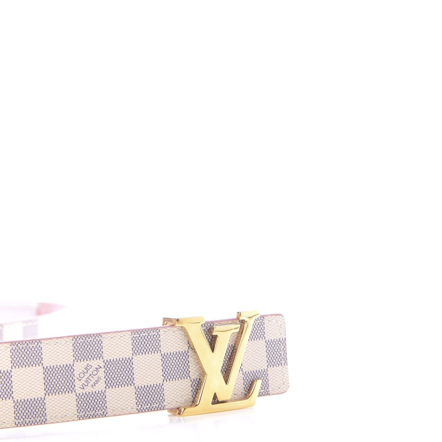 Damier Azur LV Initiales 32mm Belt 90 36 Rose Ballerine
