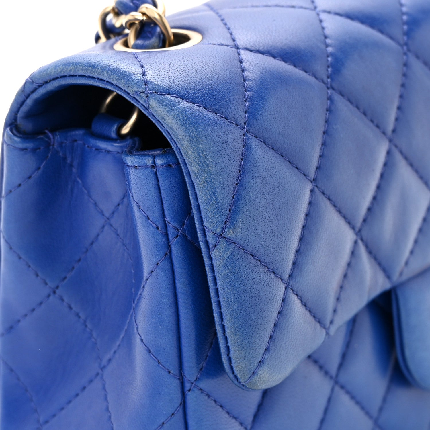 Chanel Lambskin Quilted Mini Rectangular Flap Blue 19 of 22