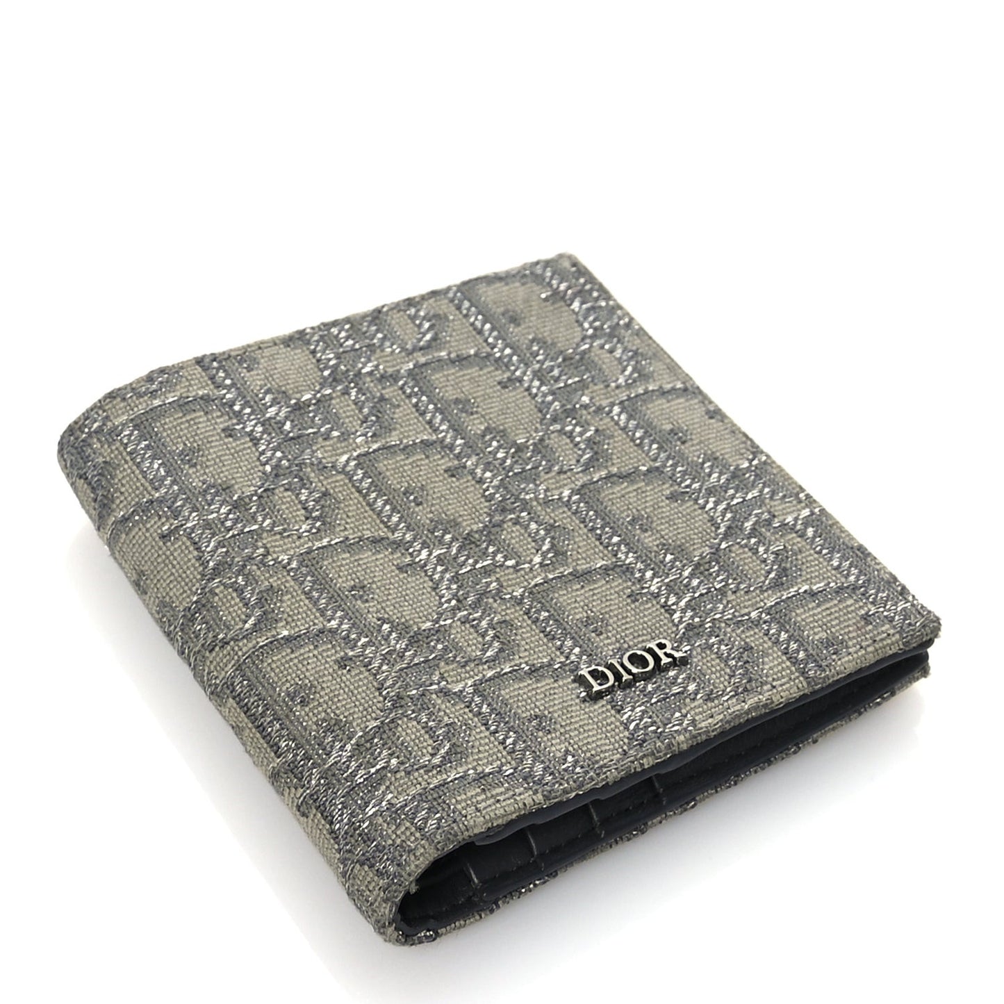 Oblique Bi-Fold Card Holder Grey