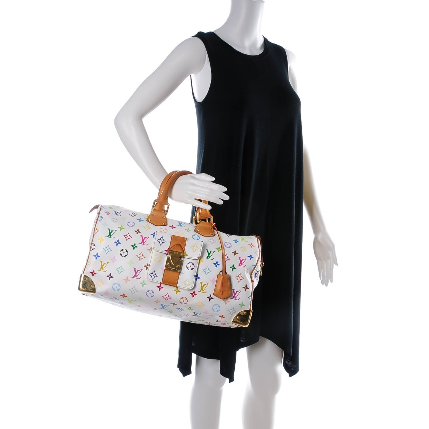 Louis Vuitton Monogram Multicolor Speedy 40 White 2 of 8