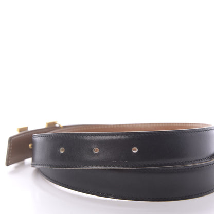 Hermes Box Courchevel 24mm Constance H Belt 75 Gold Black 4 of 6