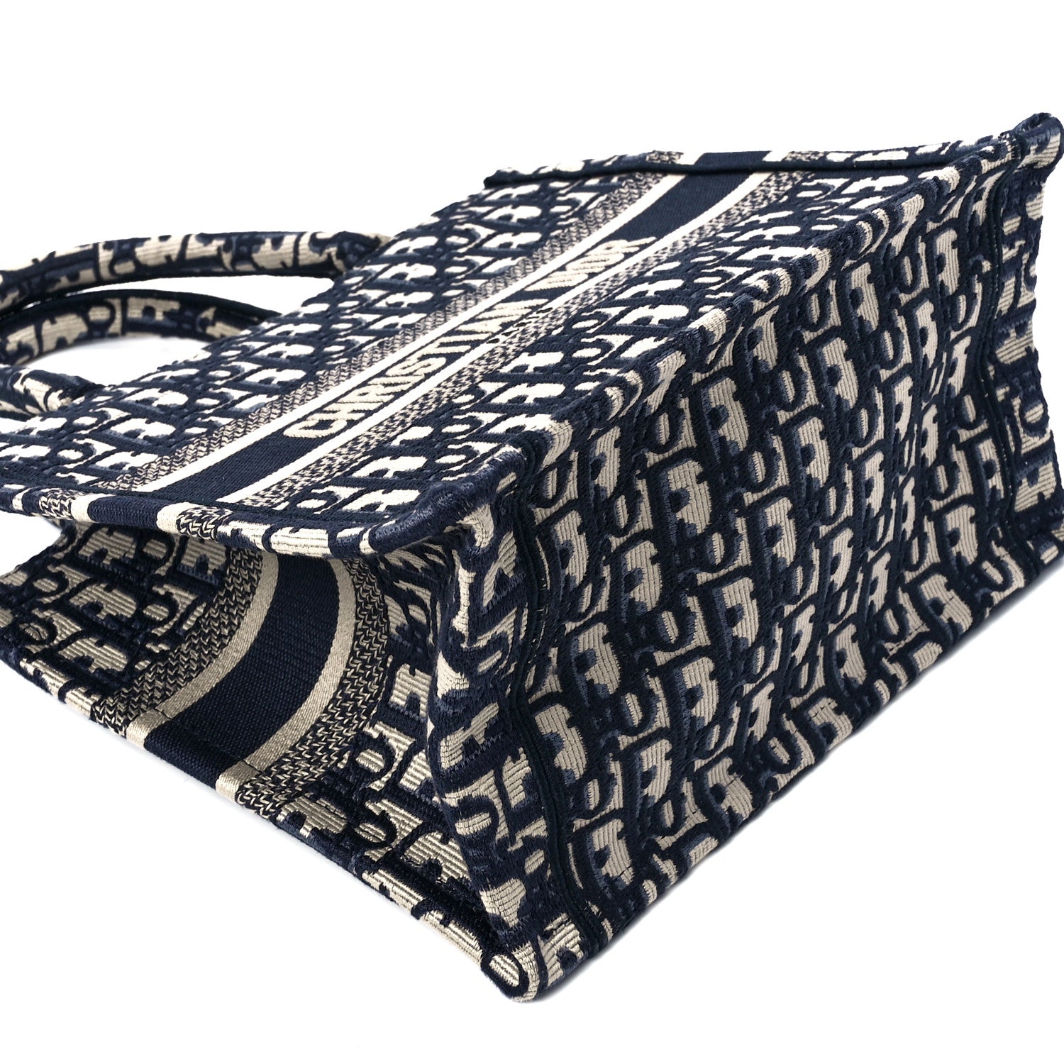 Christian Dior Oblique Small Book Tote Blue Multicolor 10 of 11