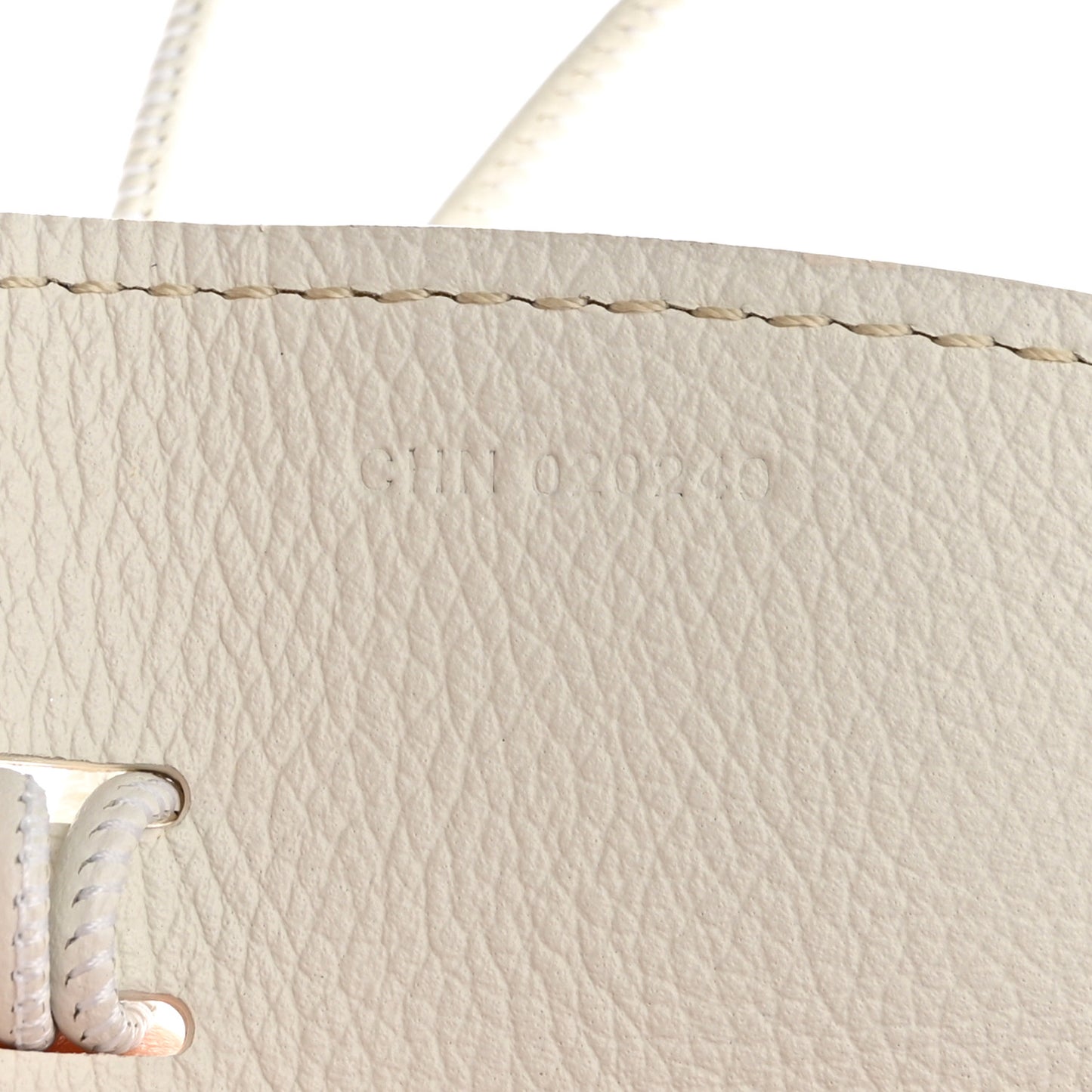 Calfskin Bag Clip White