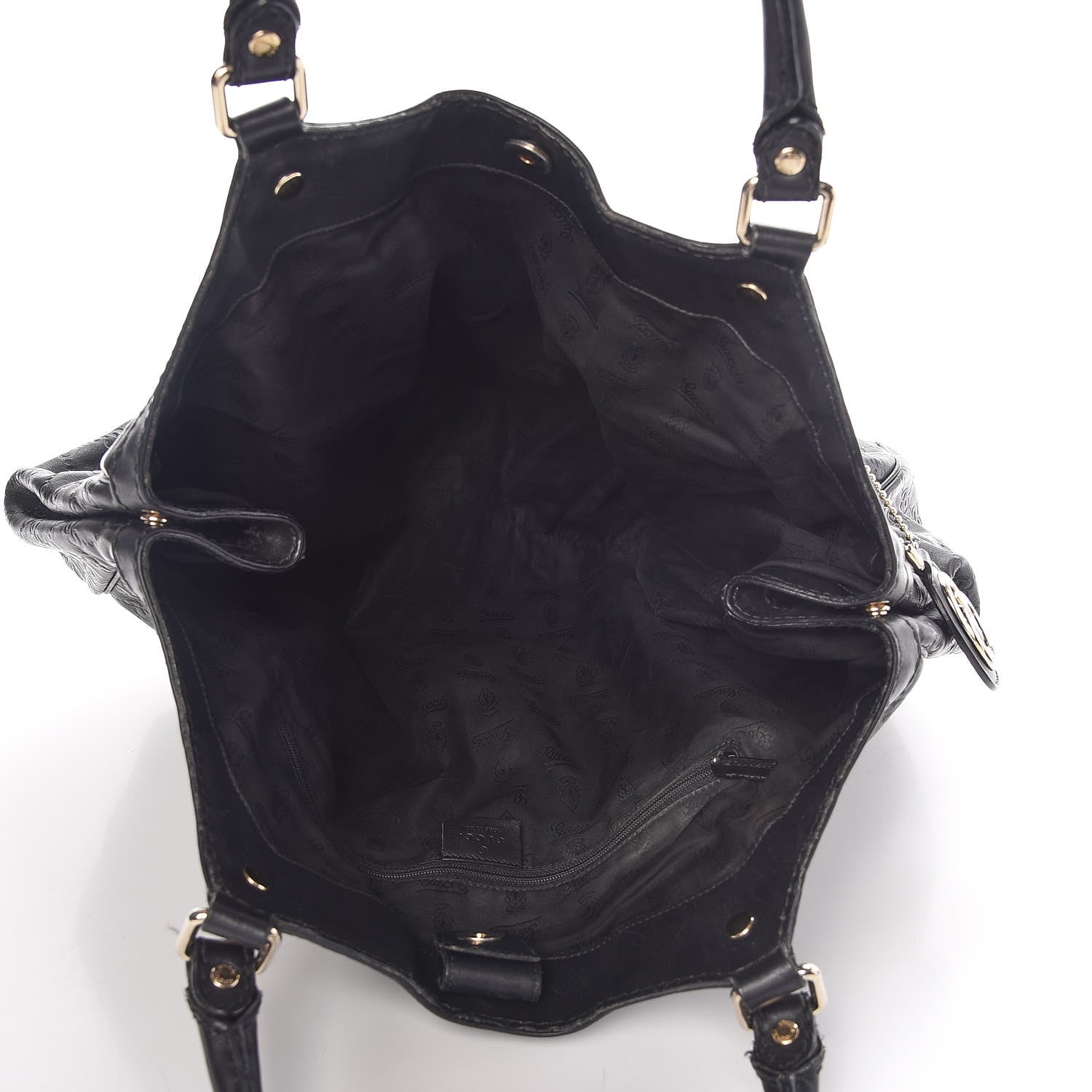 Gucci Guccissima Large Sukey Tote Black 5 of 8