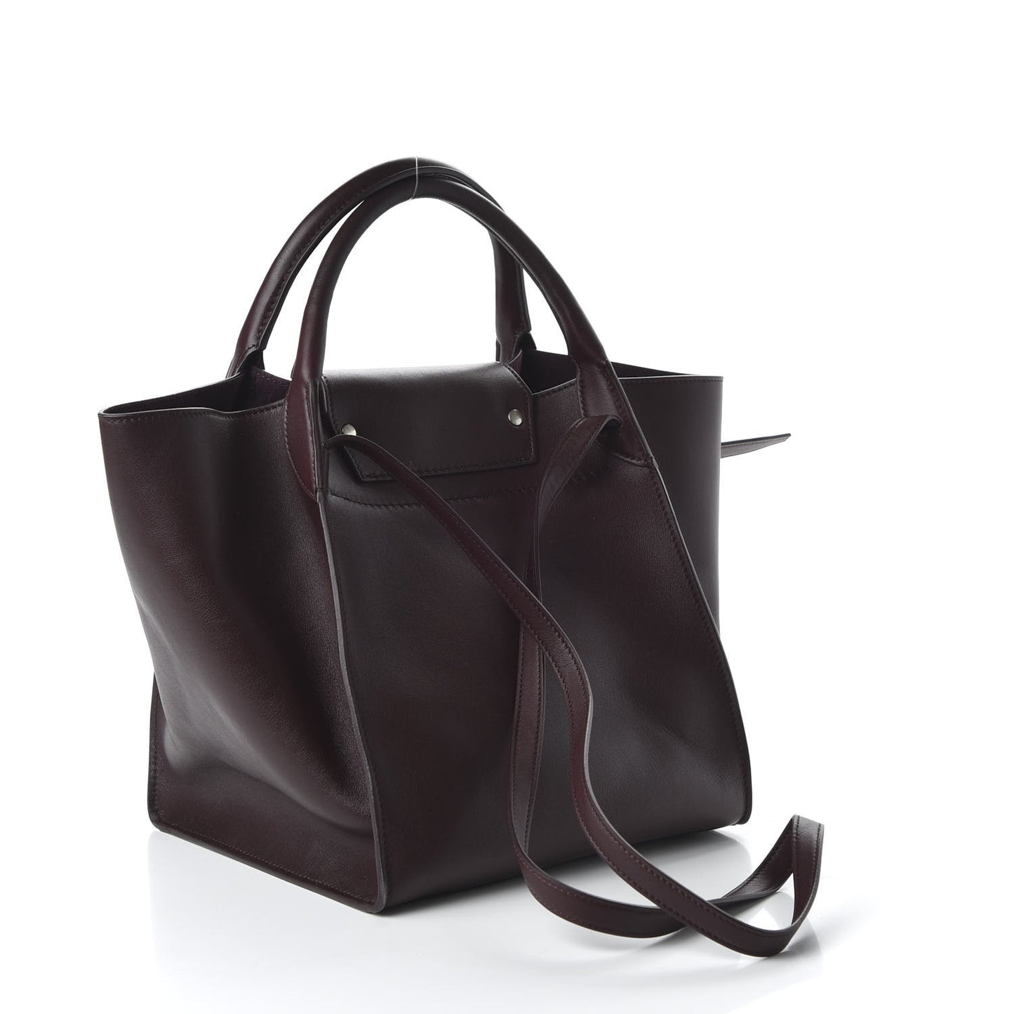 Supple Grained Calfskin Small Big Bag Wine