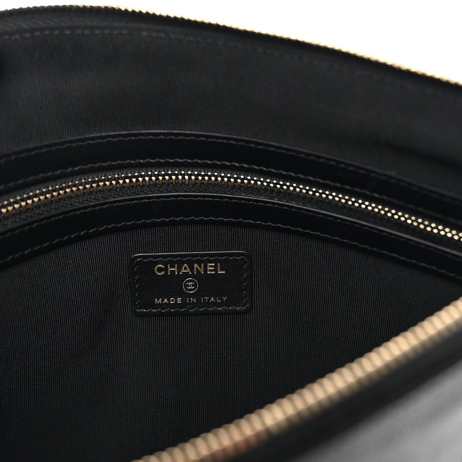 Chanel Caviar Studded Medium Deauville Pouch Black 6 of 7