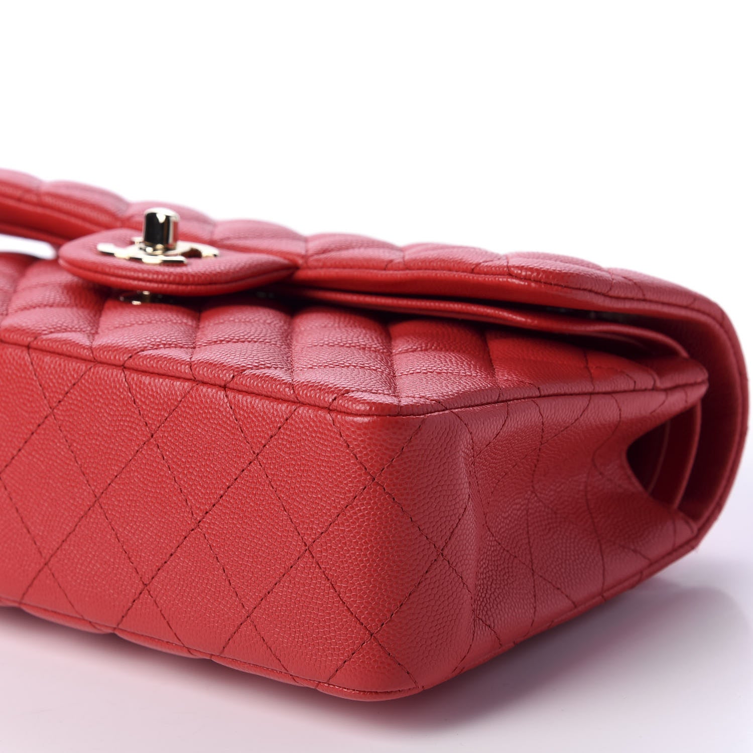 Chanel Caviar Quilted Small Double Flap Red 7 of 11