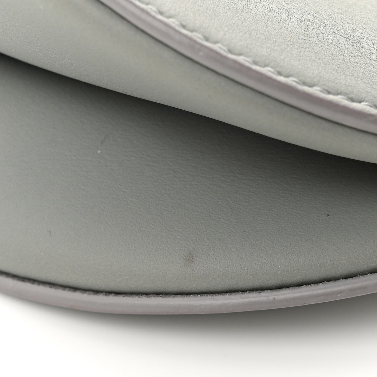 Ultra Matte Calfskin Saddle Bag Grey