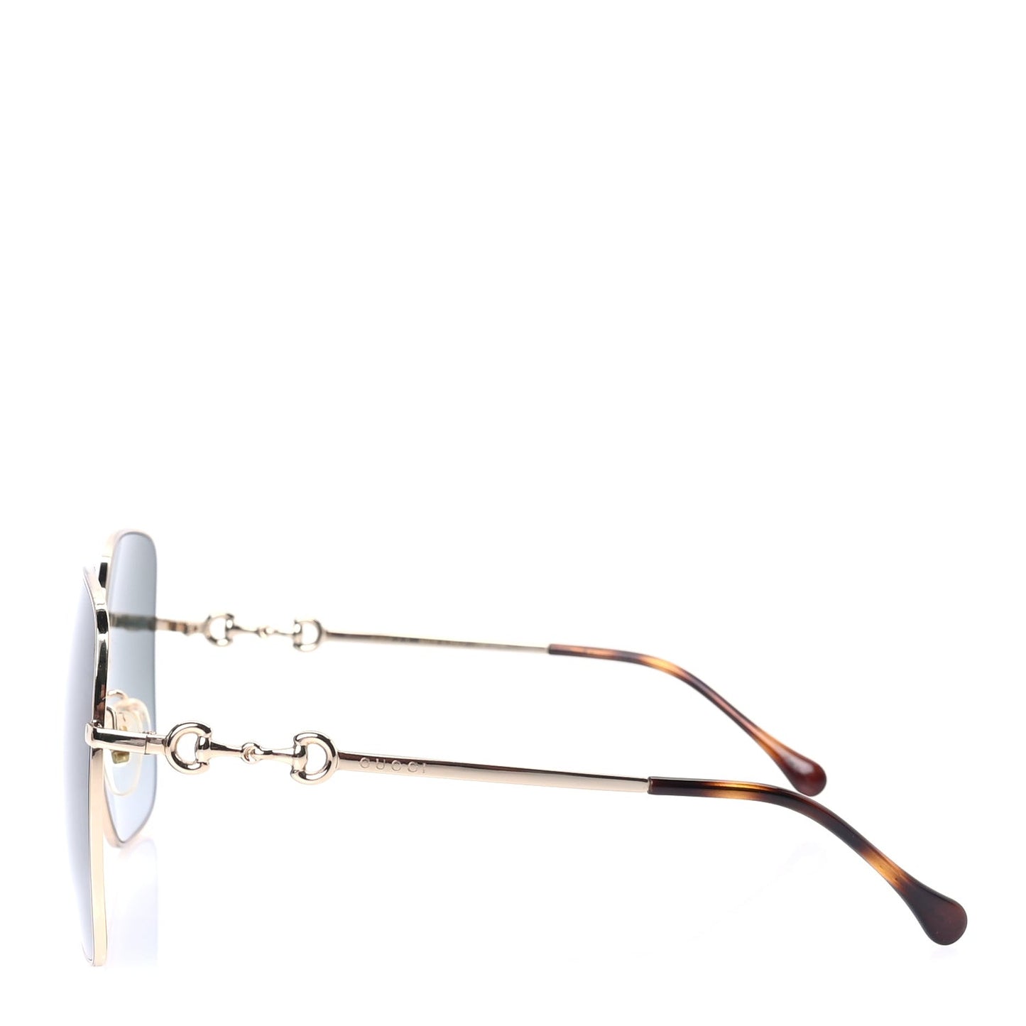 Metal Horsebit Square Sunglasses GG0879S Gold