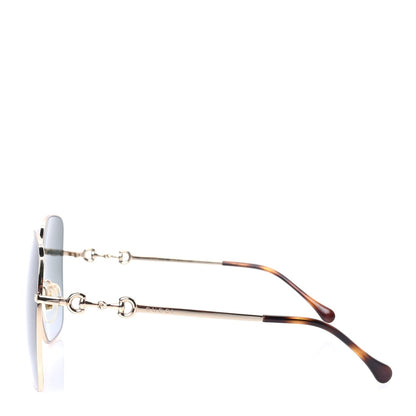 Gucci Metal Horsebit Square Sunglasses GG0879S Gold 3 of 7