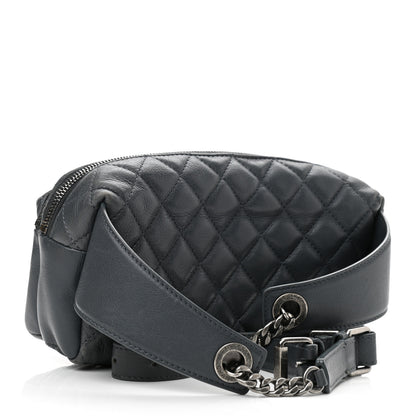Chanel Calfskin Quilted Waist Bag Dark Grey 3 of 15