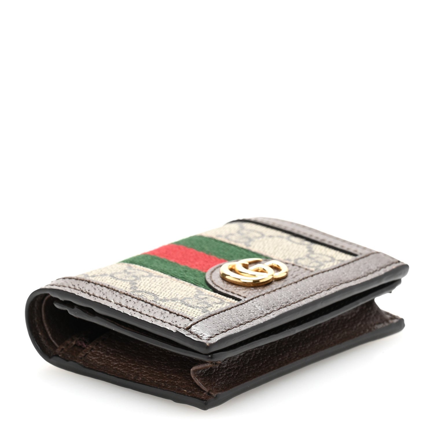 Gucci GG Supreme Monogram Web Ophidia Card Case Beige New Acero 4 of 7