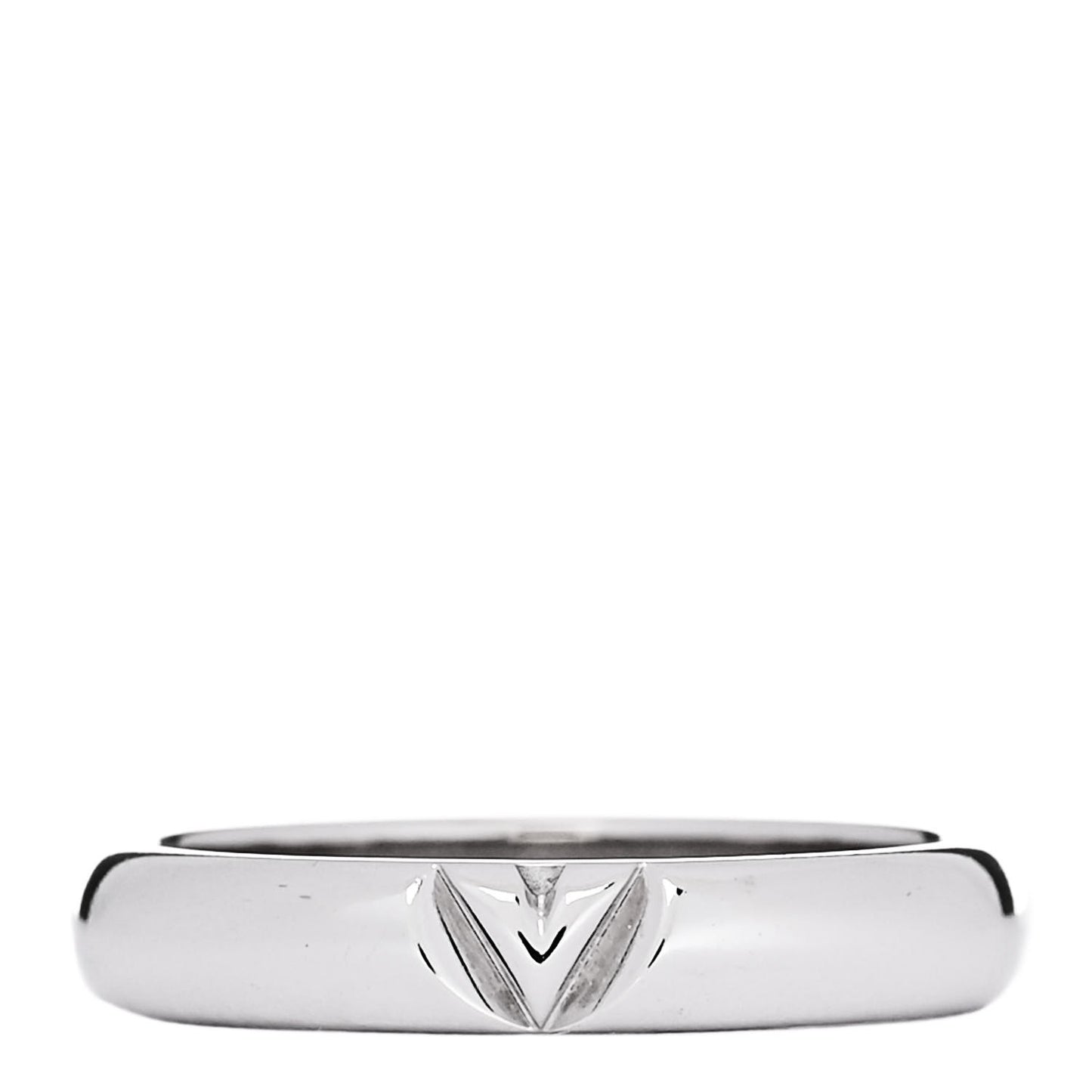 18K White Gold LV Volt Multi Wedding Band Ring 52 6