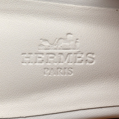 Hermes Nappa Gaby 60 Sandals 40.5 Naturel White 7 of 9