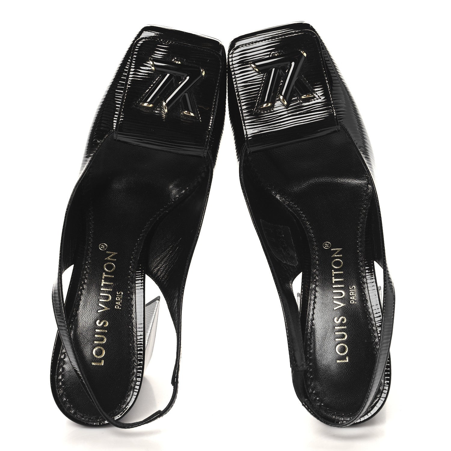 Louis Vuitton Electric Epi Shake Slingback Pumps Black 2 of 7