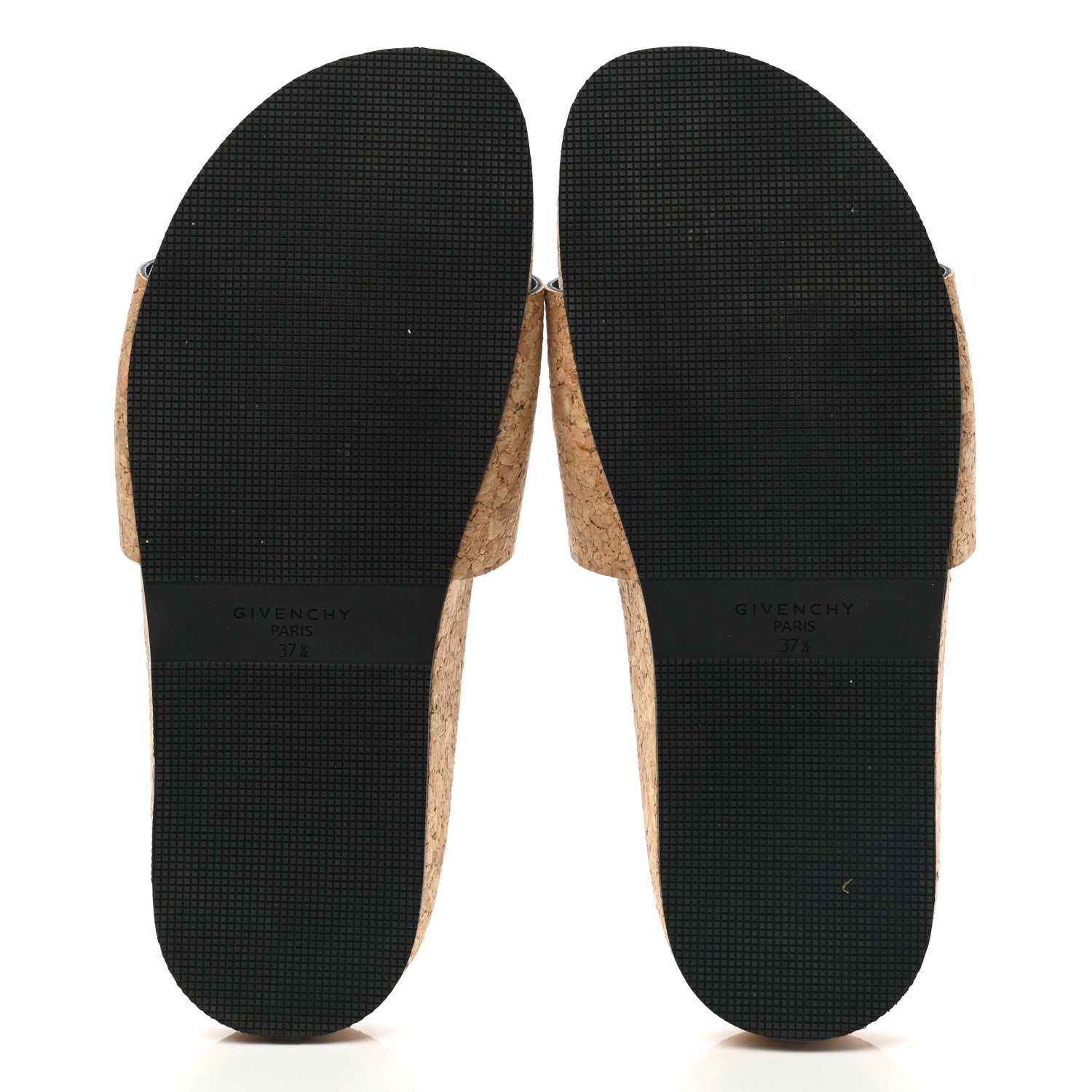 Givenchy Cork Logo Slide Sandals 37.5 Natural 5 of 9