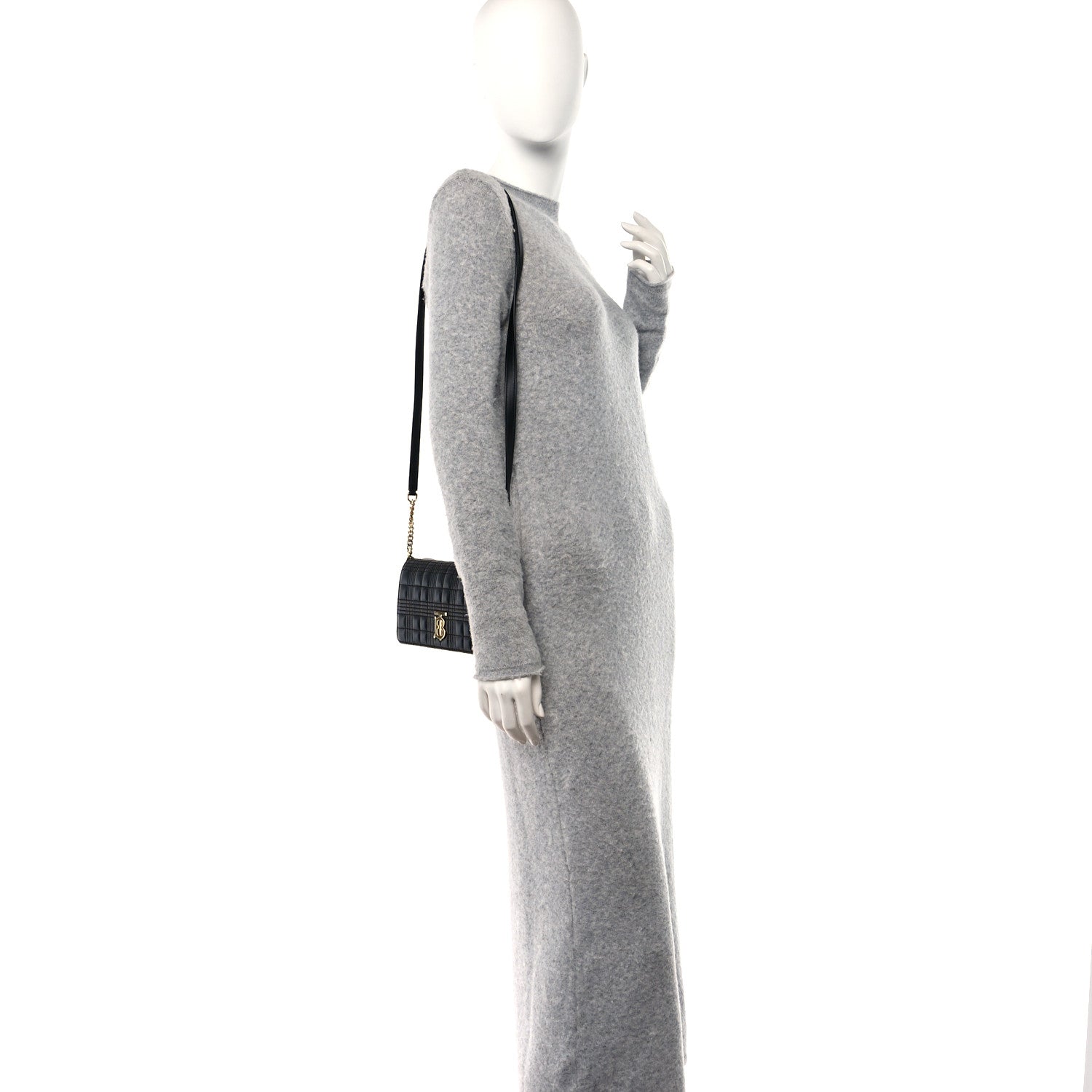 Burberry Lambskin Quilted Lola Chain Wallet Black 3 of 9