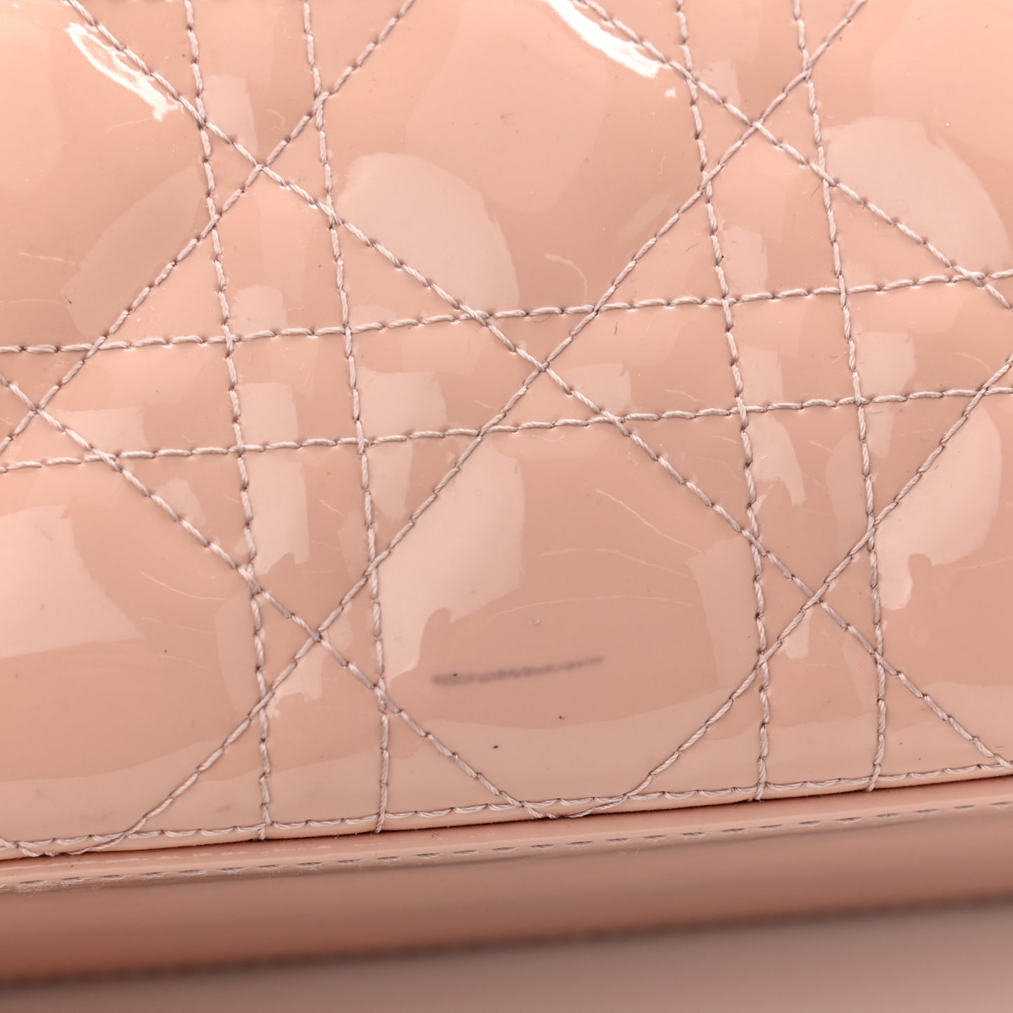 Patent Cannage Medium Lady Dior Rose Clair