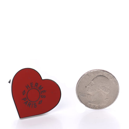 Hermes Palladium Coeur Scarf Ring Rouge 2 of 6