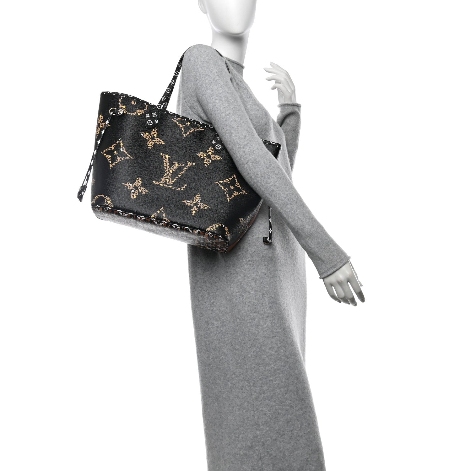 Louis Vuitton Monogram Giant Jungle Neverfull MM Black 2 of 10