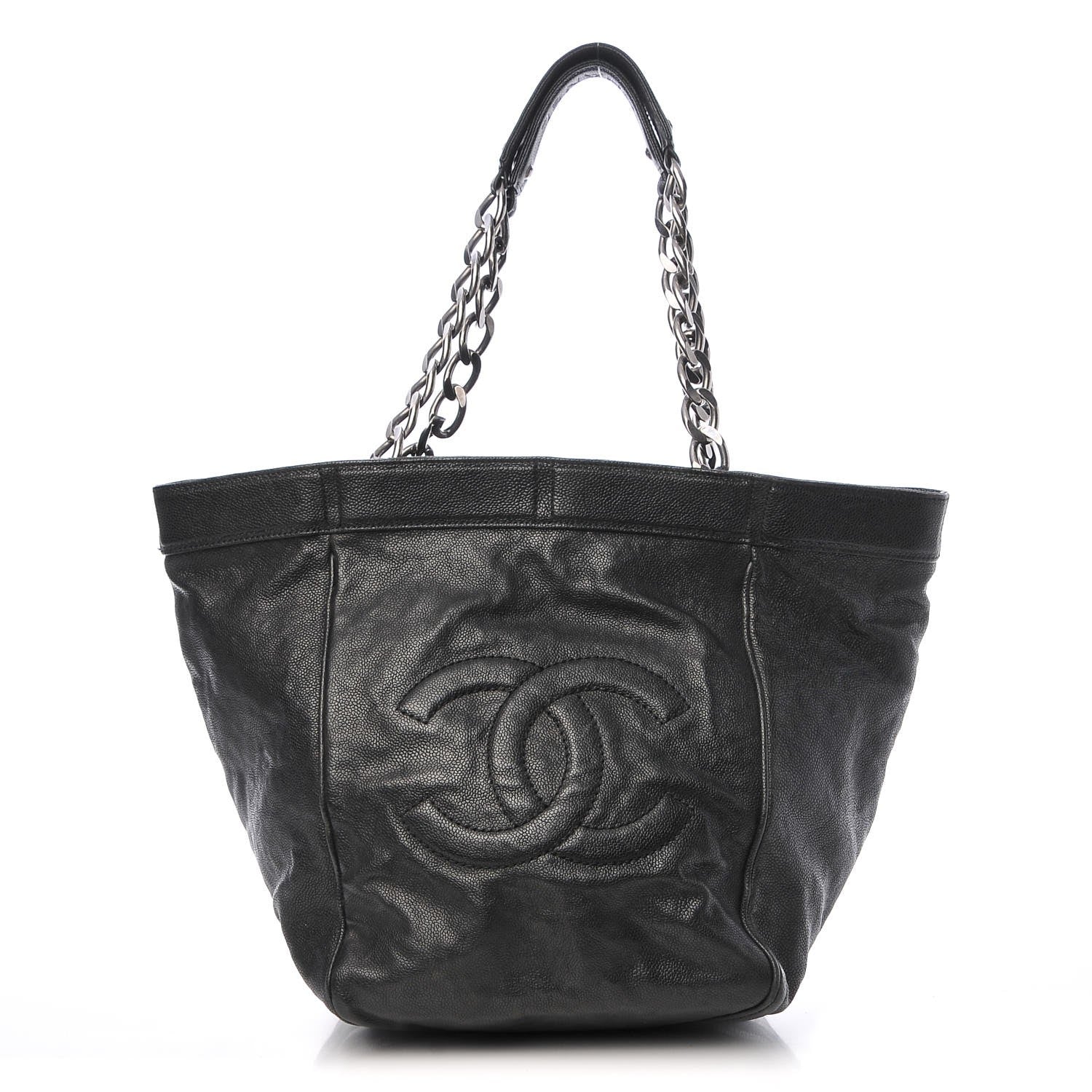 Chanel Distressed Caviar Outdoor Tote Black 1 of 16