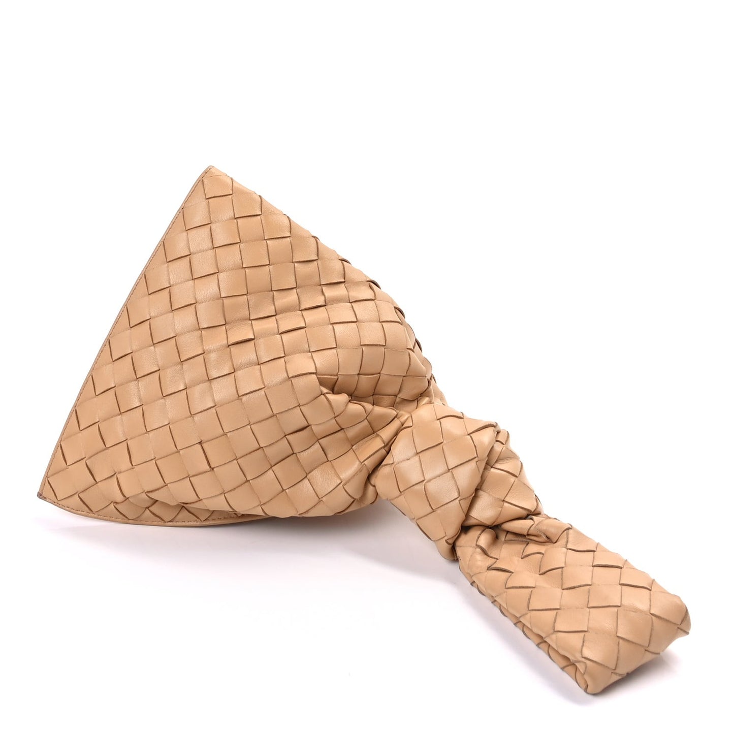 Nappa Intrecciato Mini BV Twist  Almond