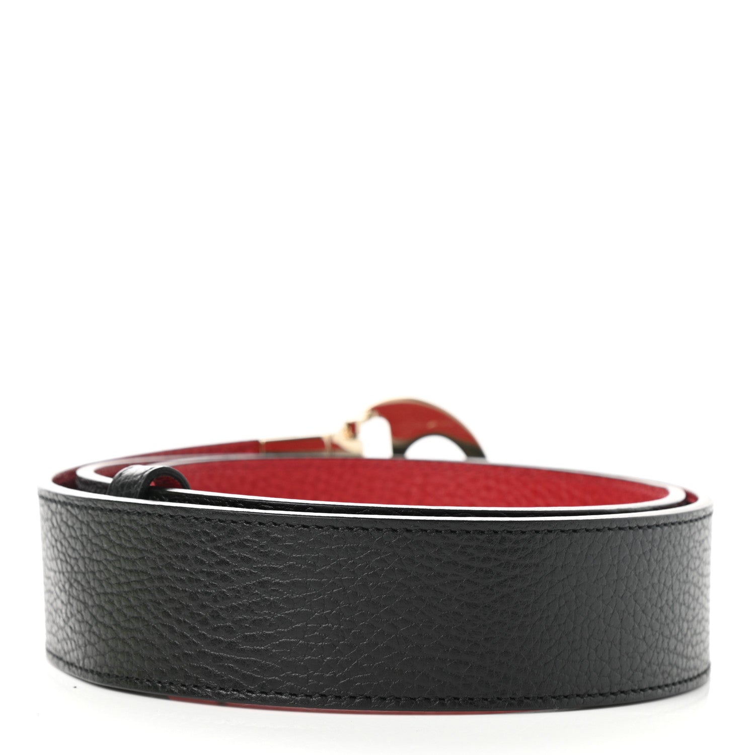Gucci Calfskin 1973 Reversible Belt 95 38 Black Red 2 of 3
