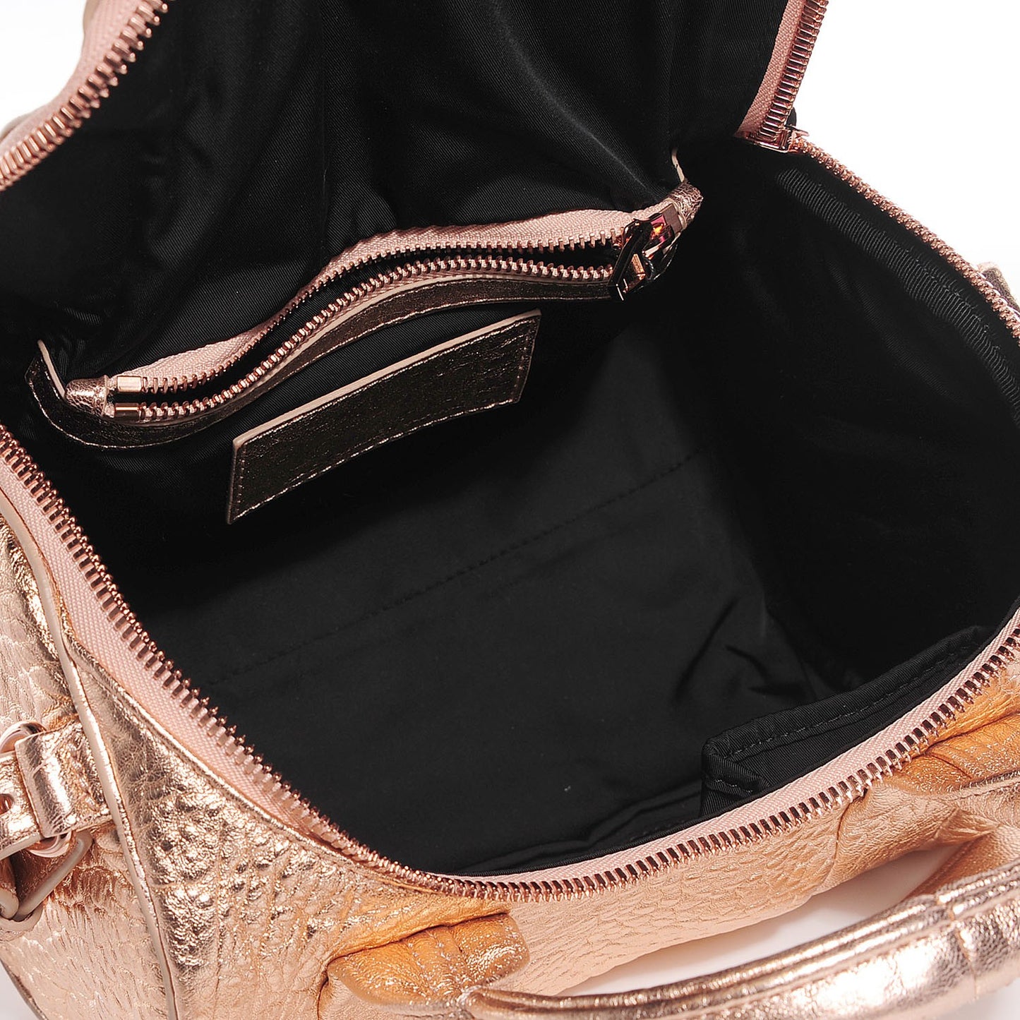 Pebbled Lambskin Rockie Metallic Rose Gold