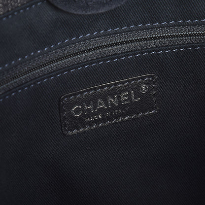 Chanel Denim Small Deauville Tote Dark Blue 6 of 7