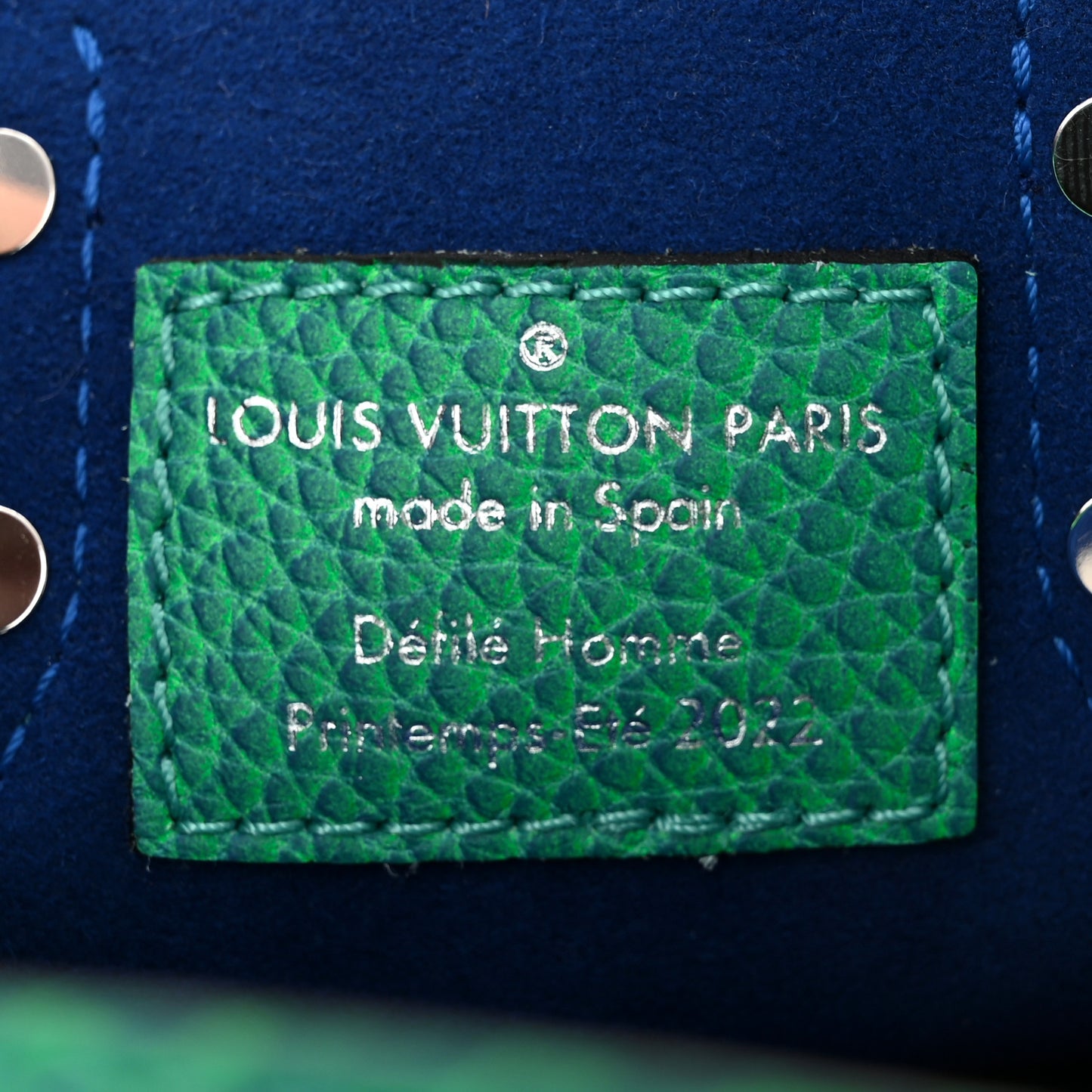 Taurillon Illusion Sac Plat XS Bleu Vert