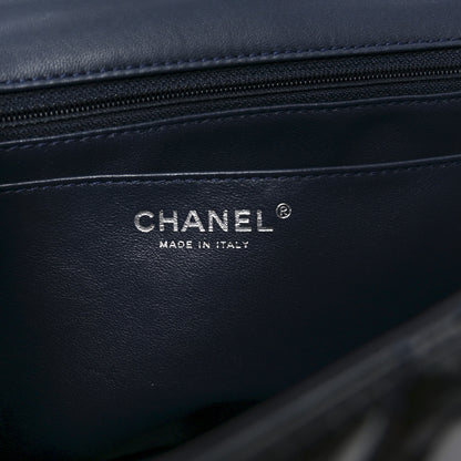 Chanel Patent Quilted Jumbo Single Flap Navy 6 of 10
