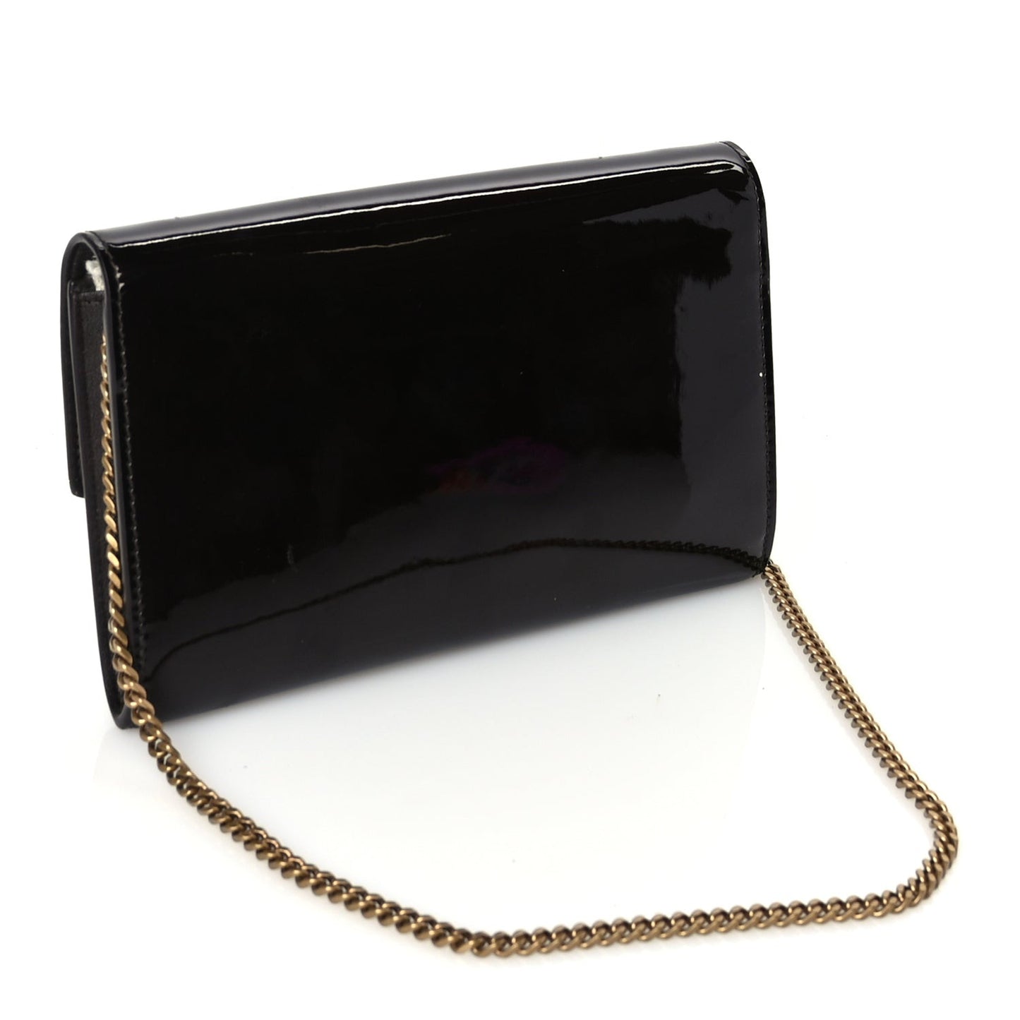 Patent Uptown Chain Wallet Nut Brown