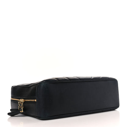 Chanel Lambskin Chevron Quilted Camera Case Black 4 of 12