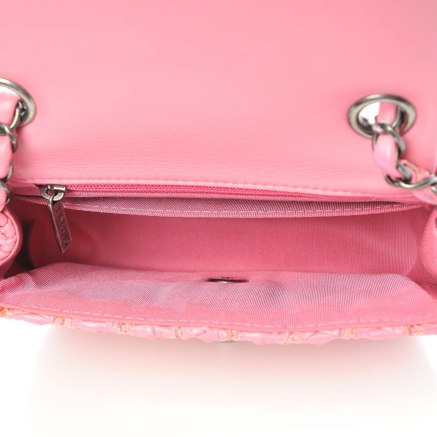 Chanel Lambskin Crochet Embroidered Mini Flap Pink 5 of 7