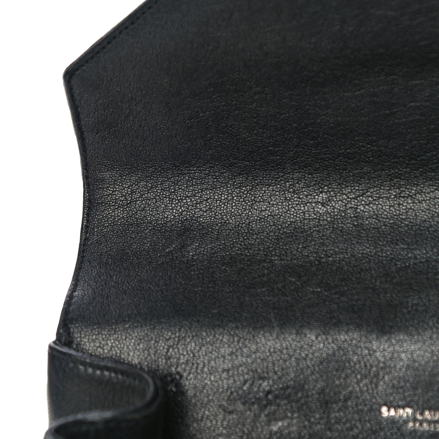 Sheepskin Matelasse Chevron Monogram Medium College Bag Black