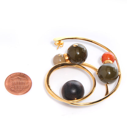 Louis Vuitton African Queen Earrings Gold 2 of 4