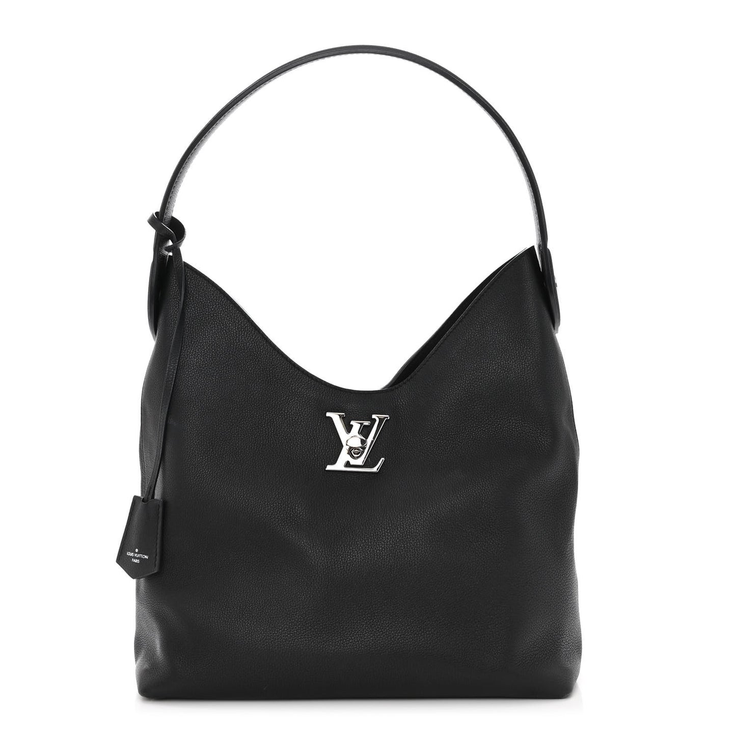 Calfskin Lockme Hobo Black