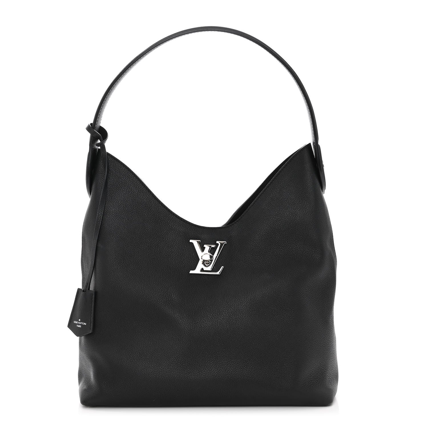 Louis Vuitton Calfskin Lockme Hobo Black 1 of 14