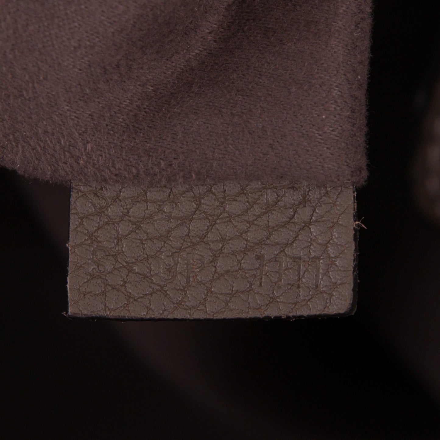 Drummed Calfskin Mini Luggage Souris