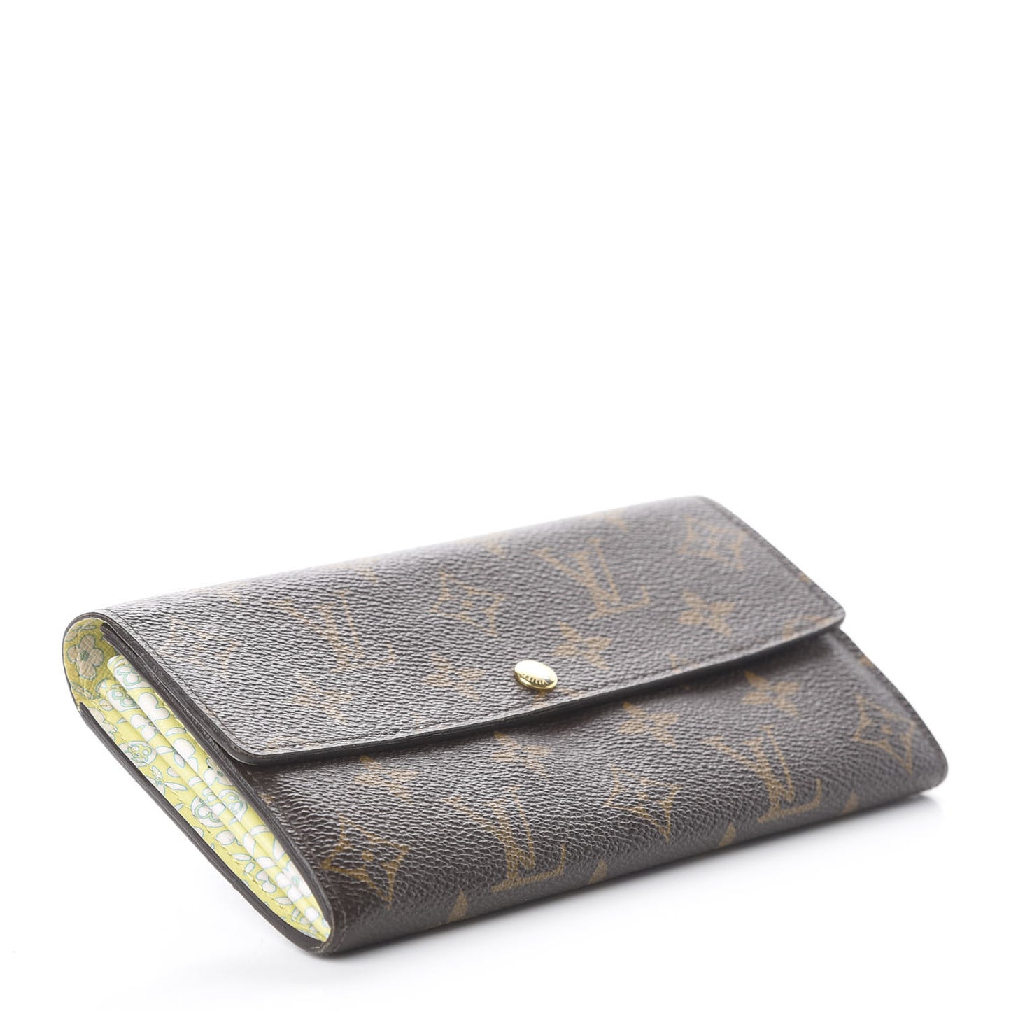 Monogram Fleuri Sarah Wallet Bright Green