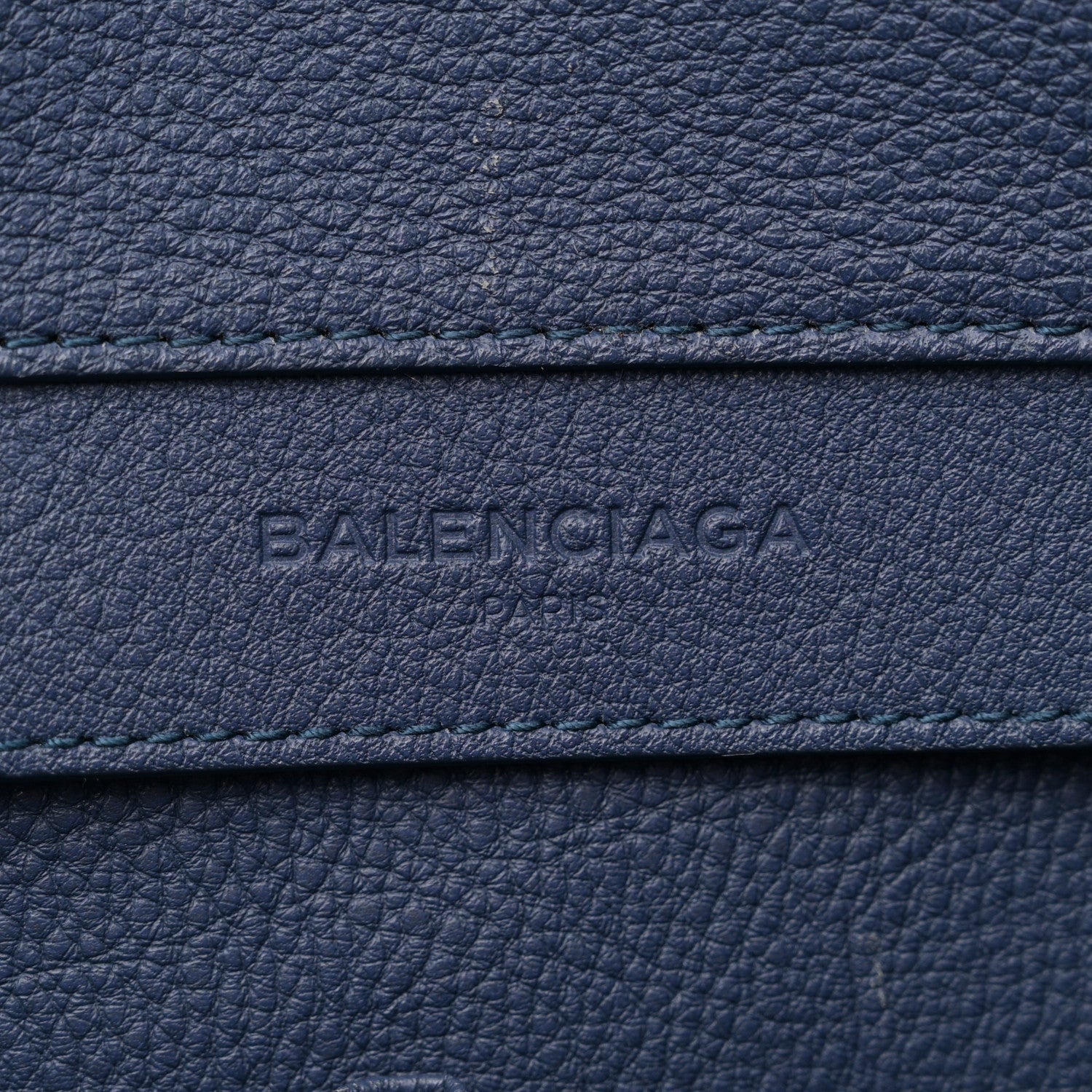 Balenciaga Grained Calfskin Gold Metallic Edge Hardware Papier Small A4 Tote Bleu 7 of 7