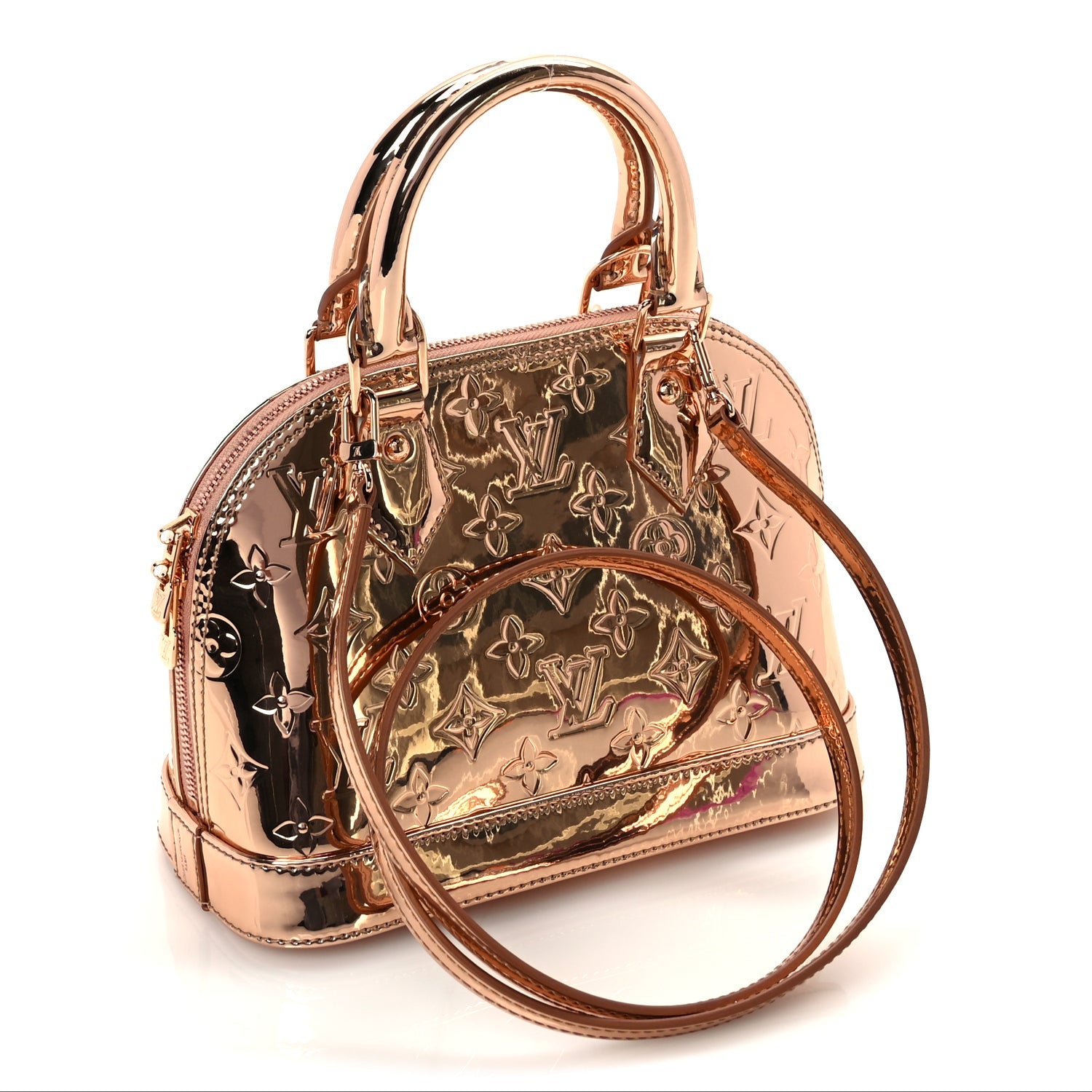 Louis Vuitton Monogram Miroir Alma BB Copper 2 of 8