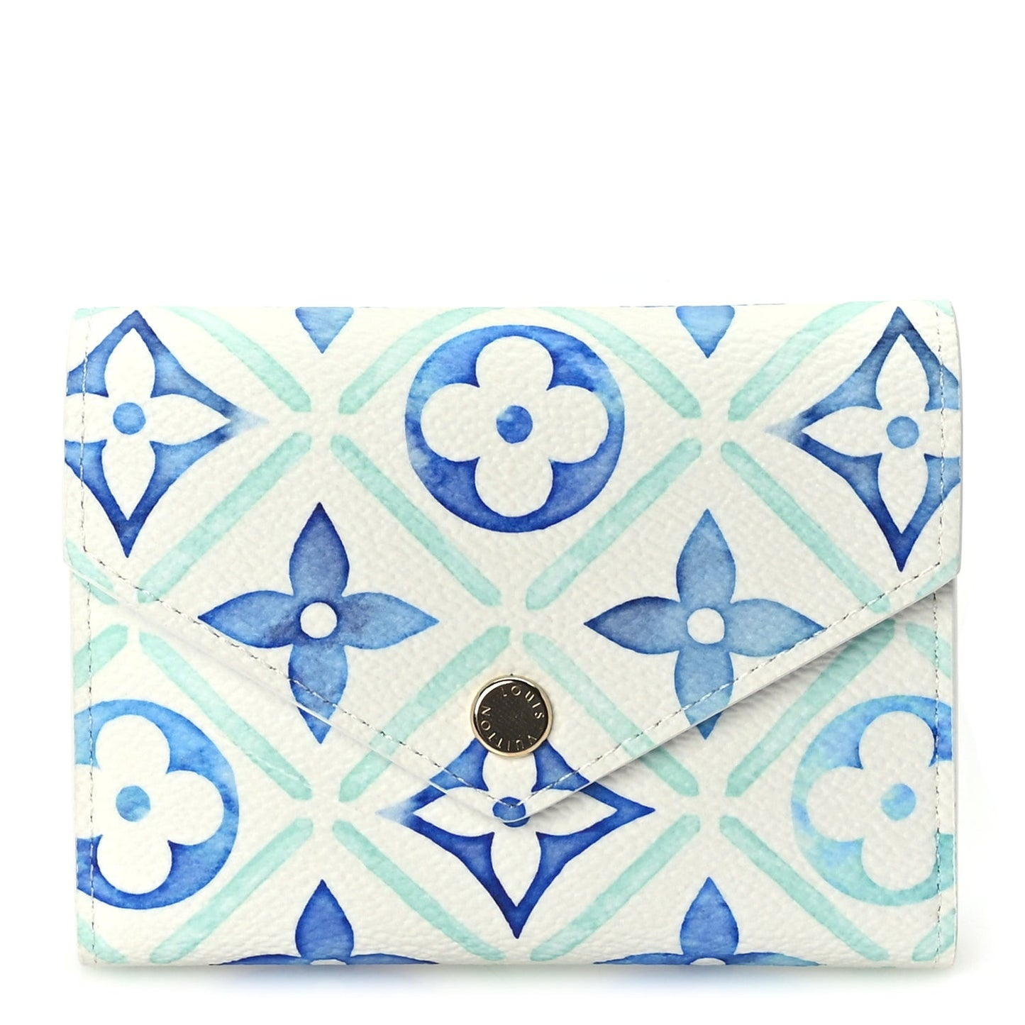 Monogram Tiles By The Pool Victorine Wallet Lagoon Blue
