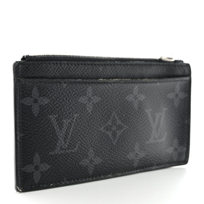 Louis Vuitton Monogram Eclipse Taiga Coin Card Holder 3 of 13