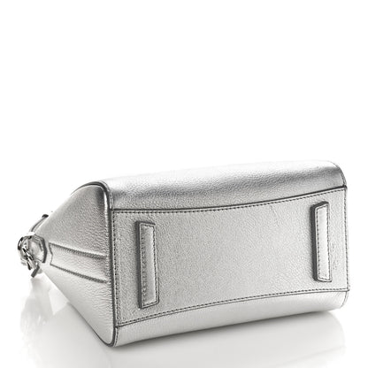 Givenchy Metallic Sugar Goatskin Mini Antigona Silver 4 of 9