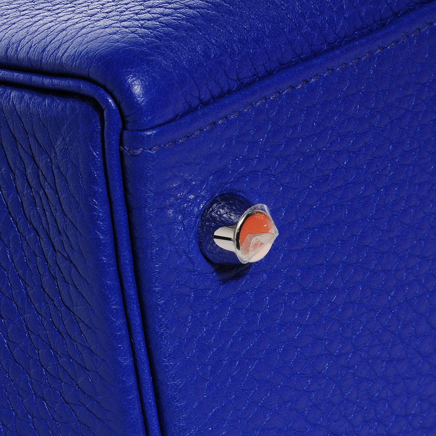 Hermes Taurillon Clemence Kelly Retourne 32 Bleu Electrique 17 of 24