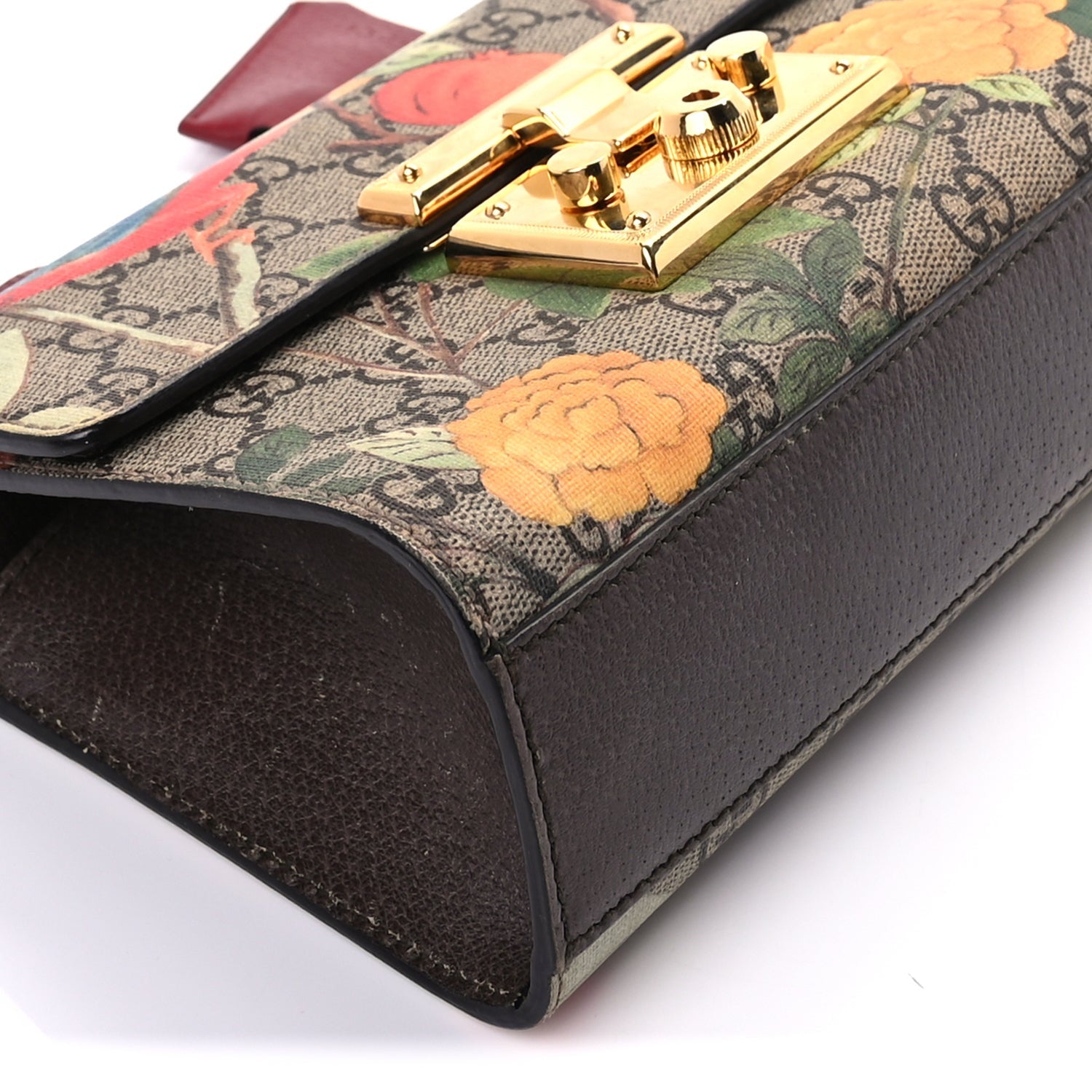 Gucci GG Supreme Monogram Tian Small Padlock Shoulder Bag Beige Multicolor New Acero Multicolour 7 of 7